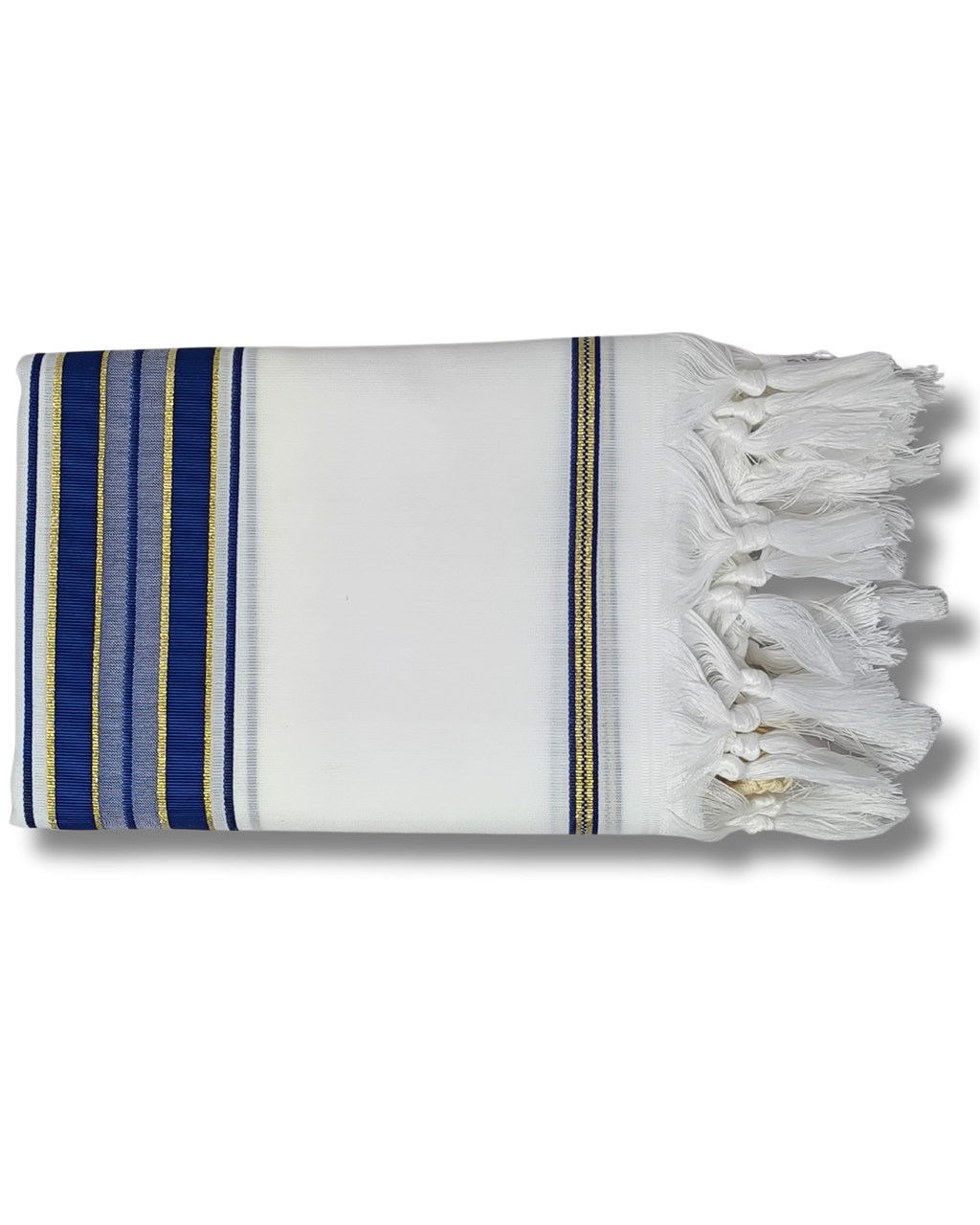 Talit Gadol Akrilan talla 50 azul con dorado TY 12332