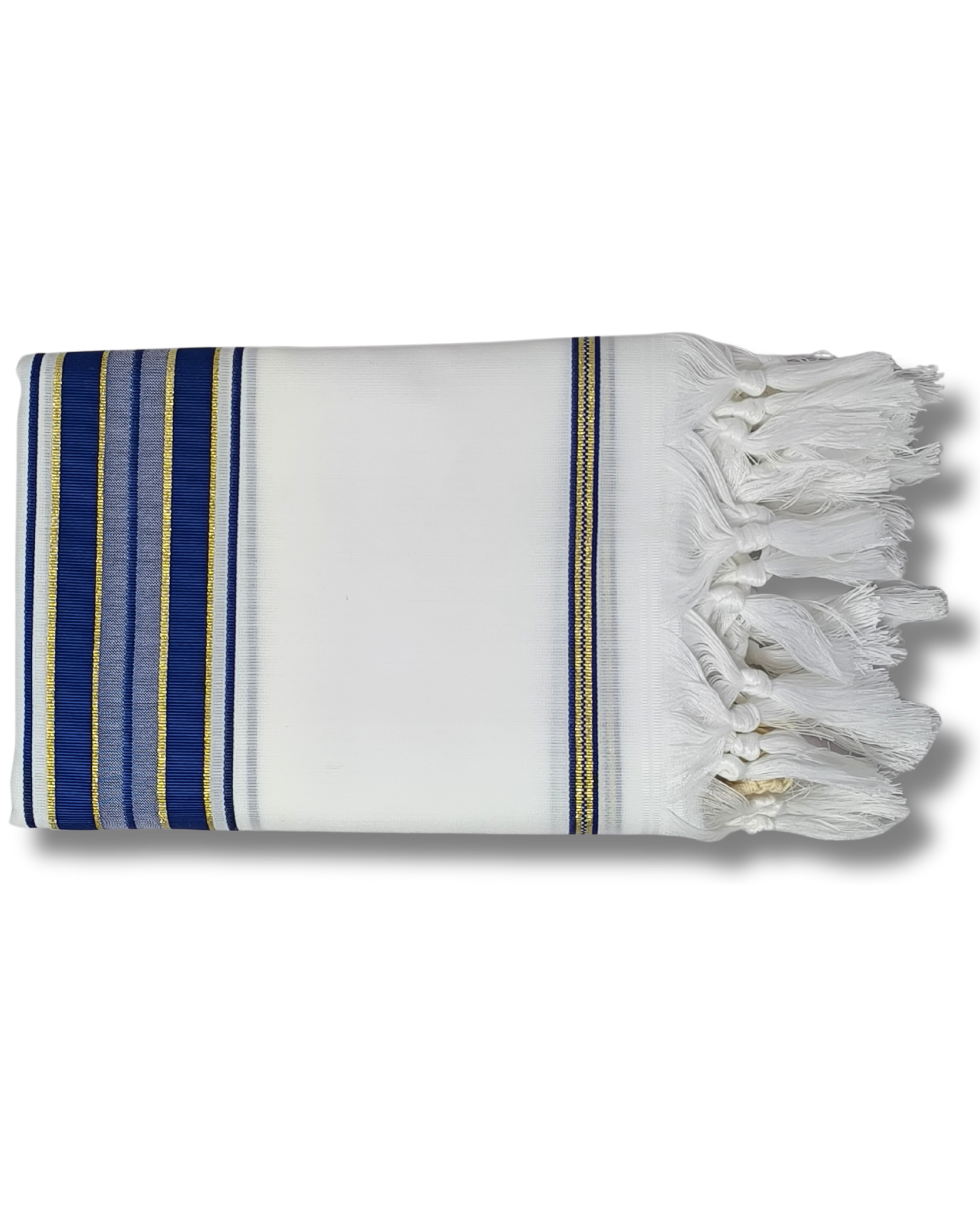 Talit Gadol Akrilan talla 50 azul con dorado TY 12332