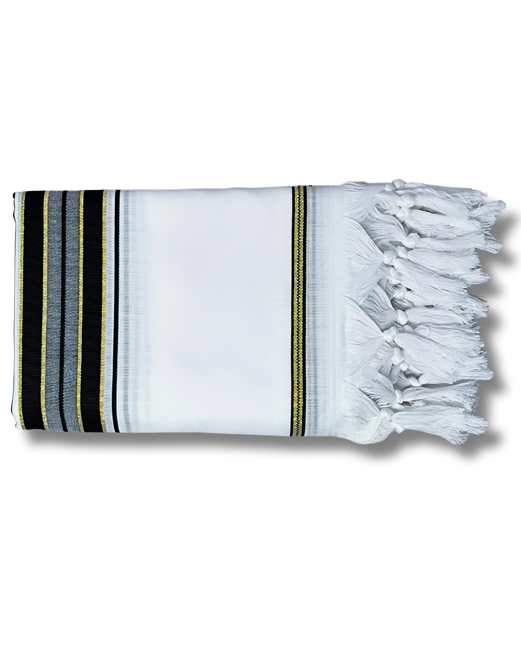 Talit Gadol Akrilan talla 55 negro con dorado TY 12325