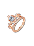 Anillo Corona Rosado con Piedra 11089