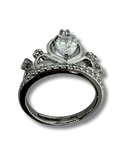 Anillo Corona Plateado con Piedra 11090