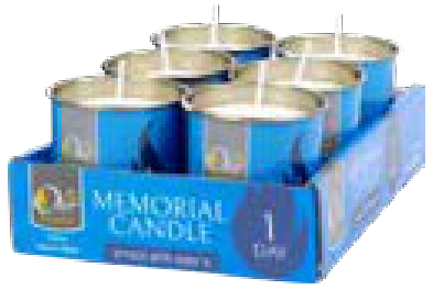 Velas de yortzait de 1 día OHR, paquete de 6 11568