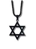 Collar Maguen david negro 12017