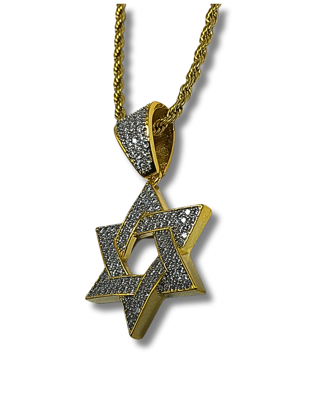 Golden Magen David Necklace 12042