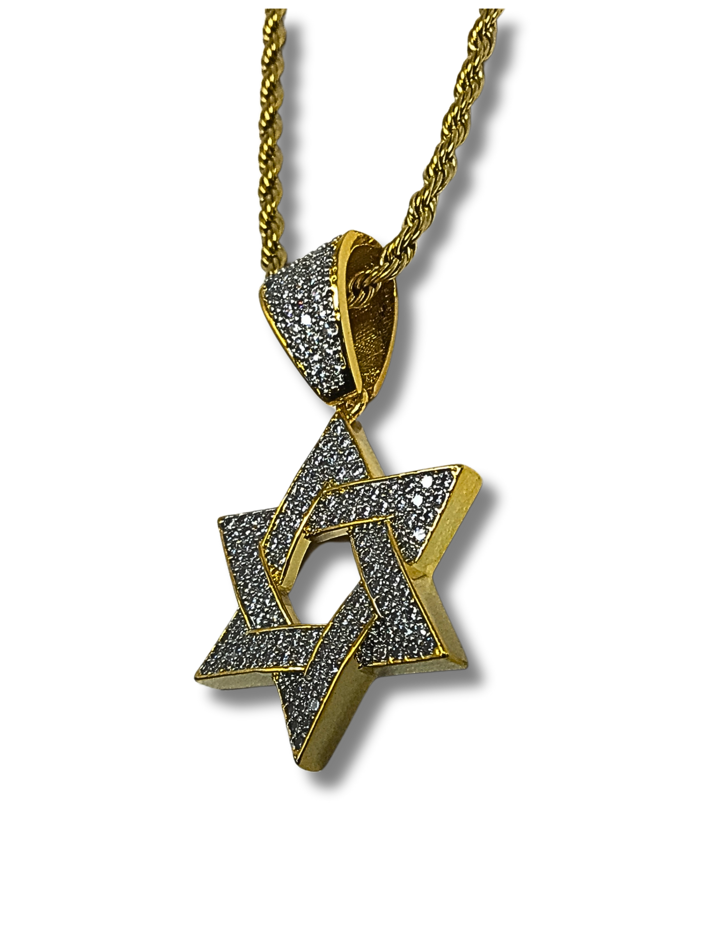 Golden Magen David Necklace 12042