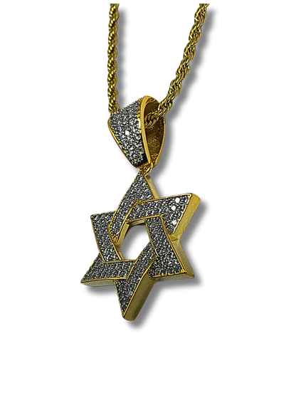 Golden Magen David Necklace 12042