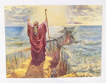 Poster Moises Cruzando el mar rojo oro $10