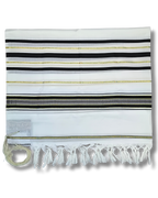 Talit gadol akrilan Negro con Dorado