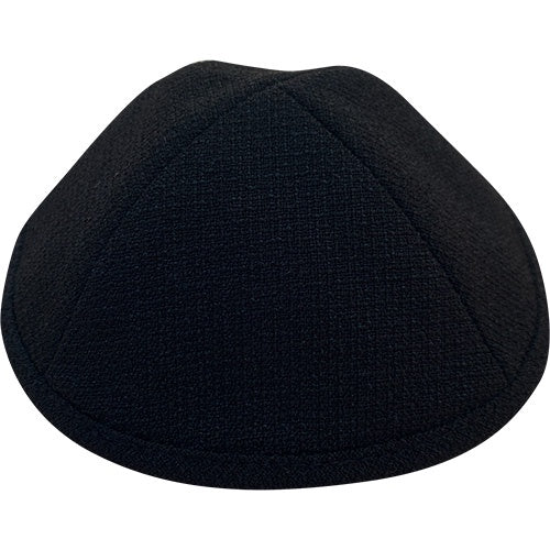 Kipa Elegante de tela negra, 17 cm