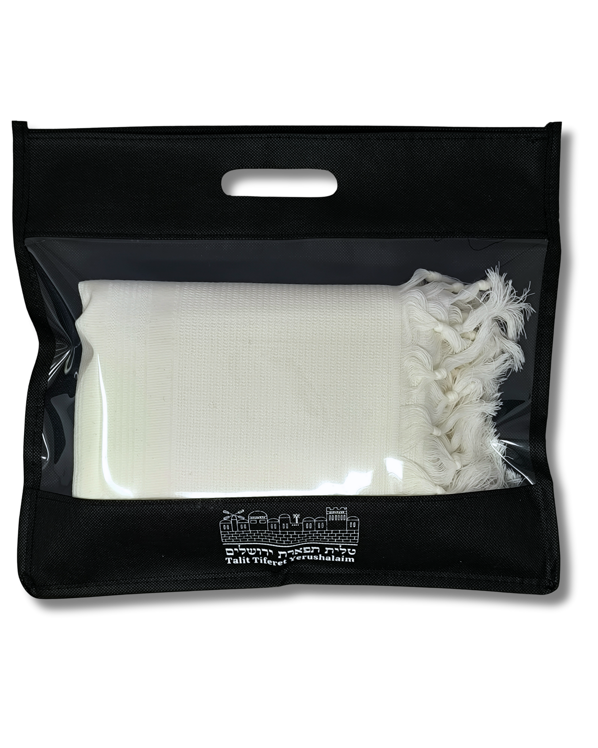 Talit Gadol LANA Blanco Antideslizante Talla 55 TY