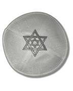 Kipá de Lino con Bordado Elegante, 18107