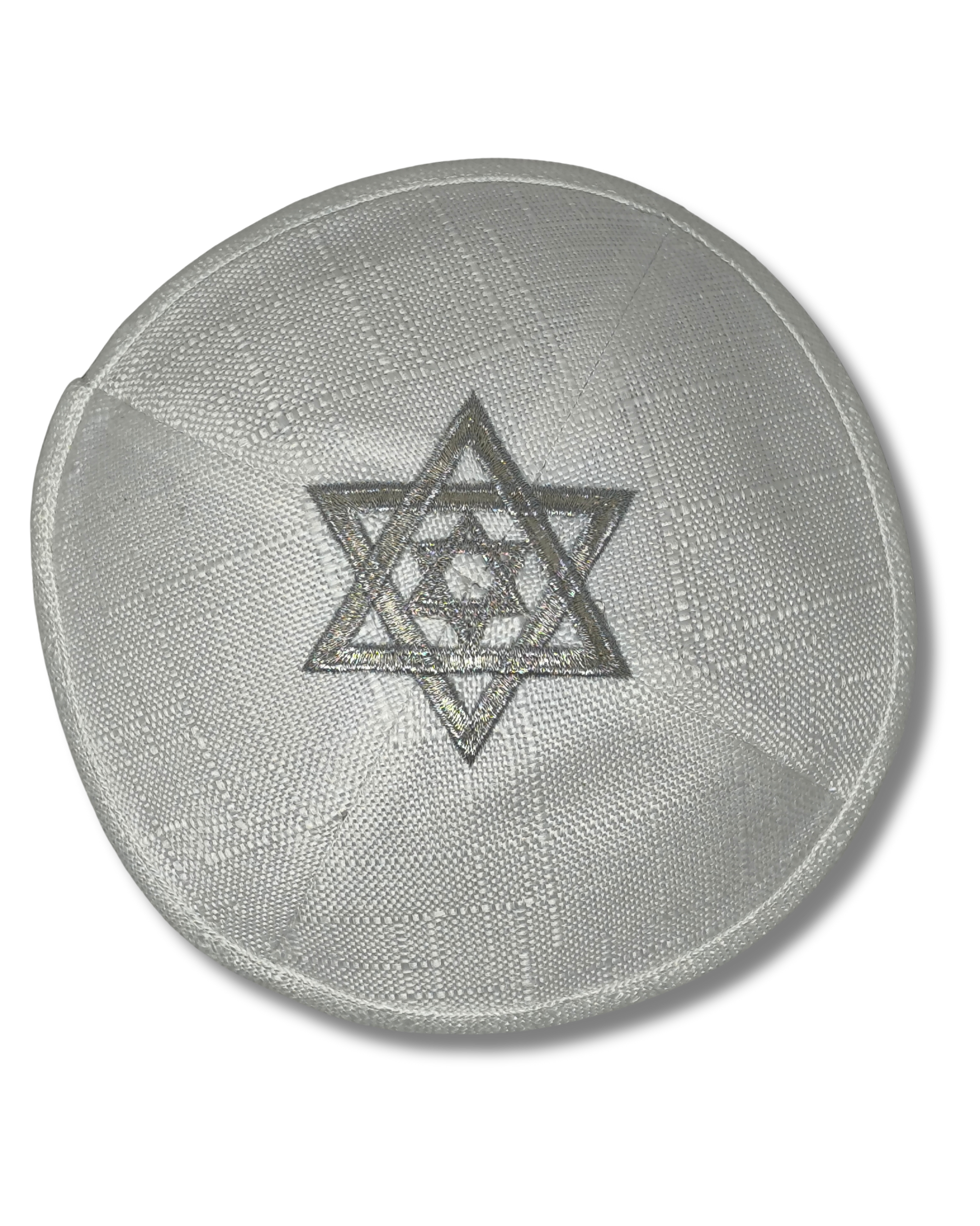 Kipá de Lino con Bordado Elegante, 18107