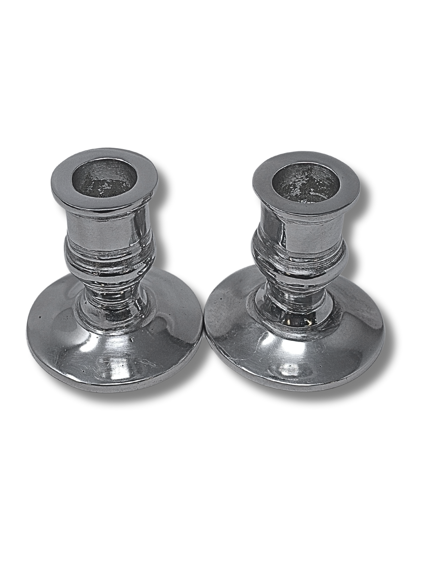 Boys Pewter Shabbat Candle Holders 18804