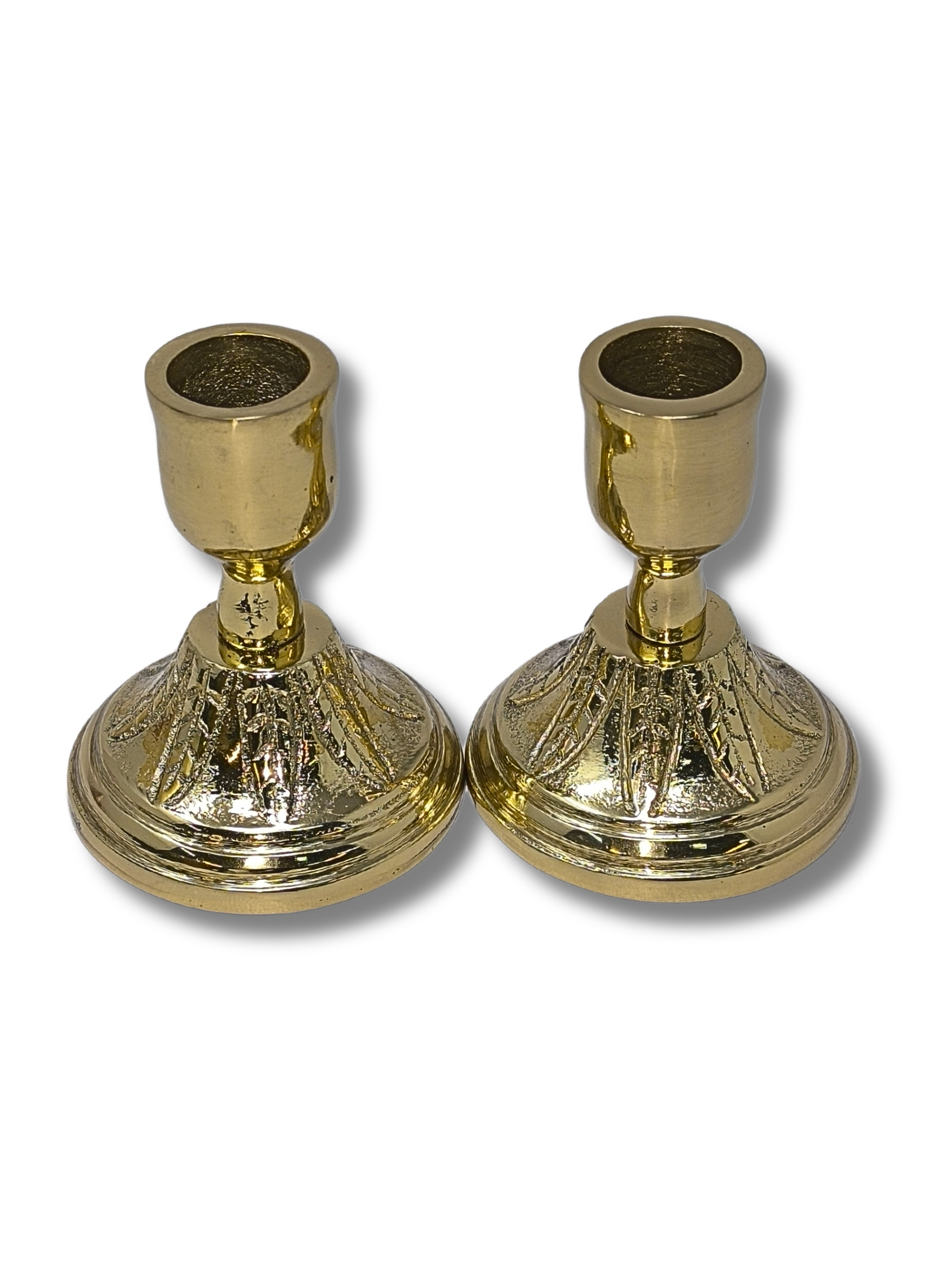 Candelabros  Shabat de bronce chicos hojas 18810