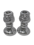 Candelabros shabat de pewter chicos flor 18812