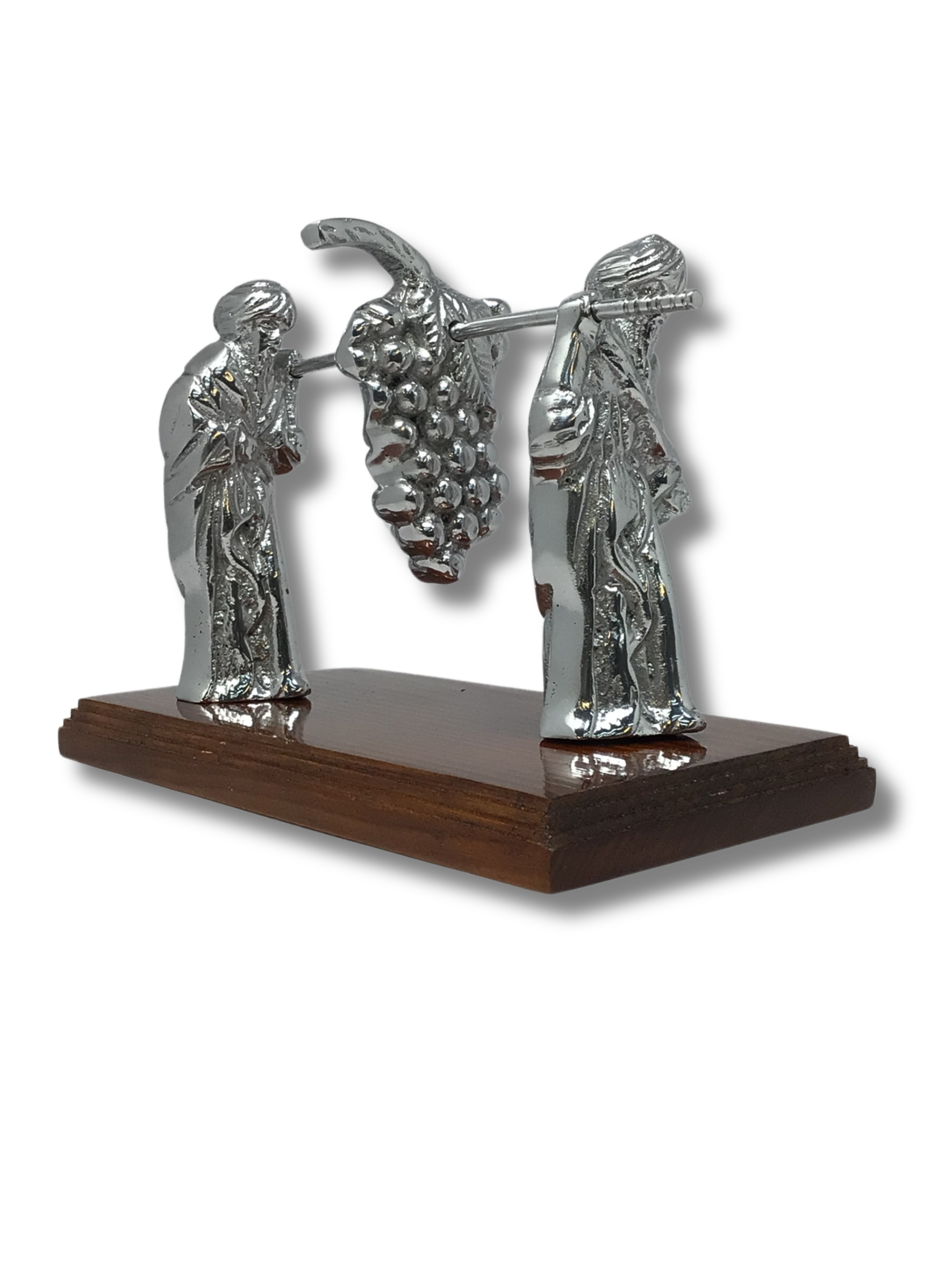 Escultura pewter espias de Israel base madera 18825