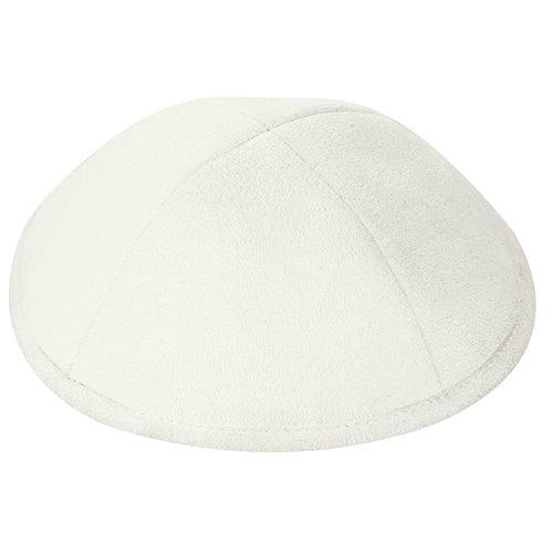 Kippah de Ultra Gamuza de 19 cm - Blanco - 19523