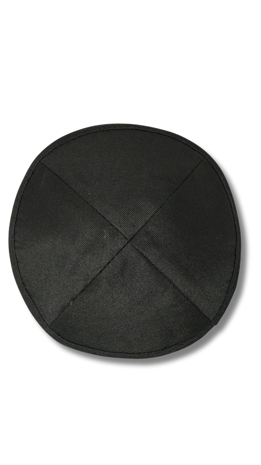 Elegant Black Linen Kipa #5, 16098