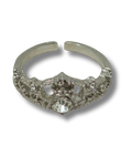 Anillo Corona con diamante plateado ajustable 95477