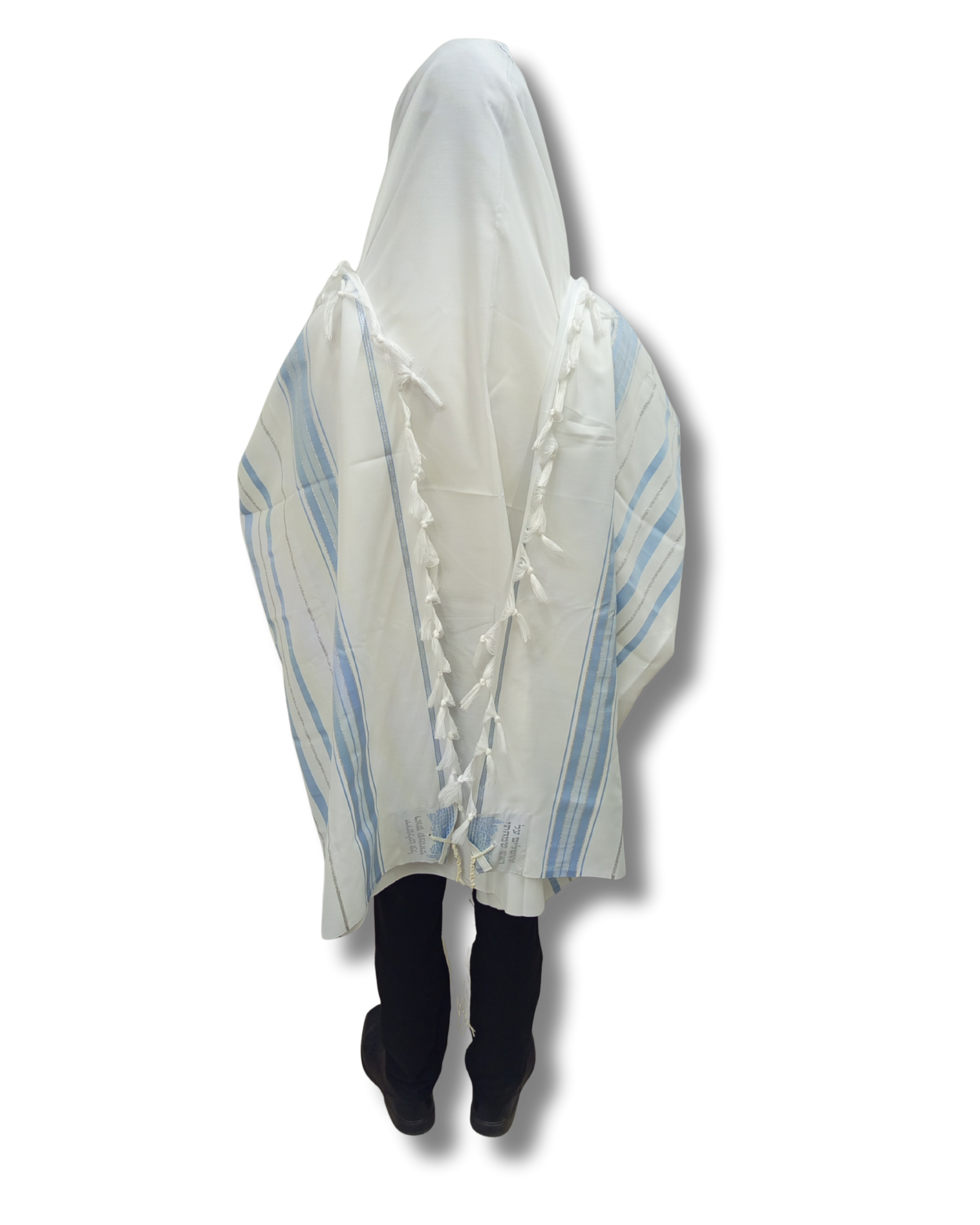 Talit gadol akrilan Azul Celeste