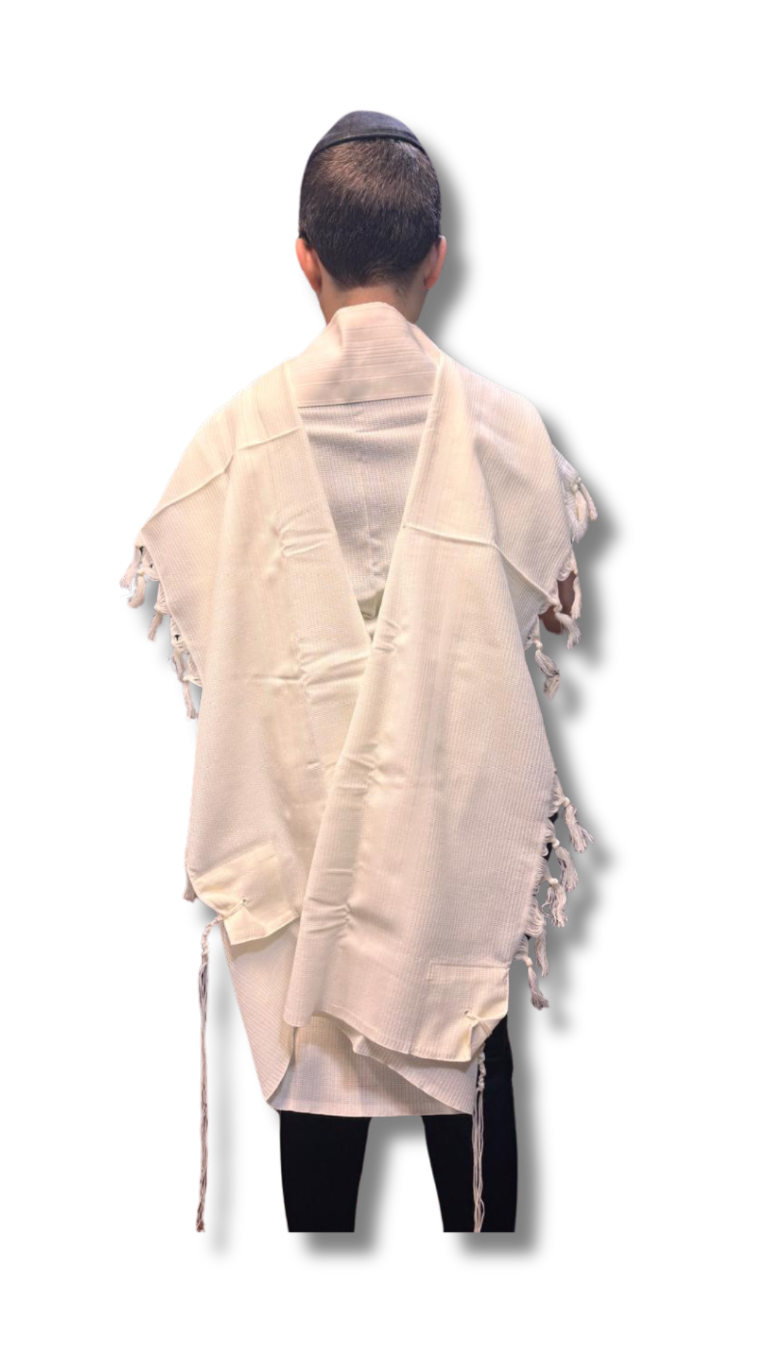 Talit Gadol WOOL White Non-Slip Size 45 TY