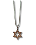 Collar Maguen David doble brillante 7059