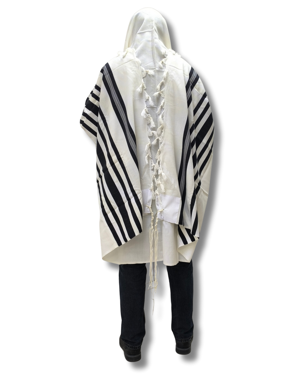 Talit Gadol LANA Negro Antideslizante Talla 50 TY