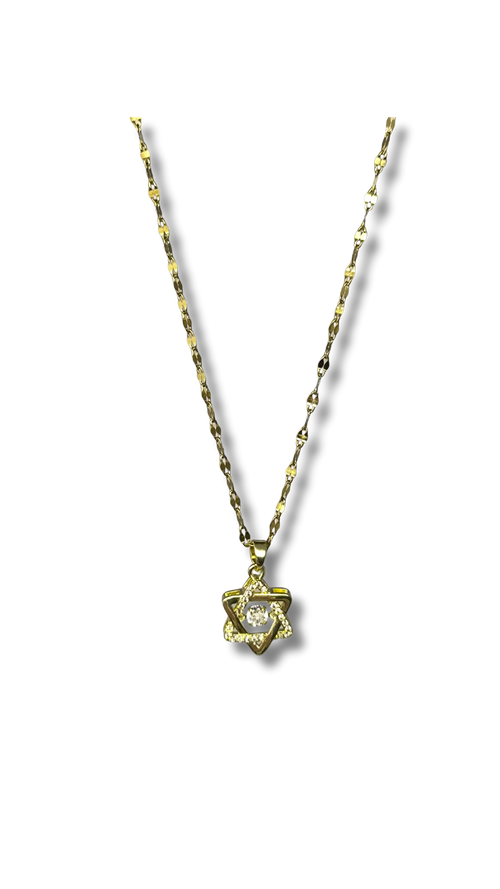 Collar Maguen david chicas varios colores 9748