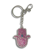 Llavero metálico Hamsa “Mazal” Rosa, 35852