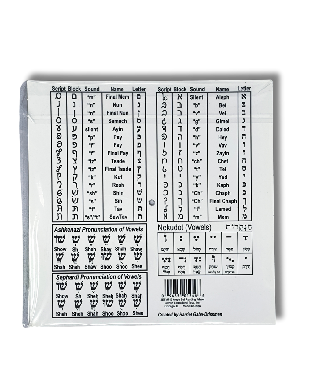 Aleph Bet Reading Wheel (01246)