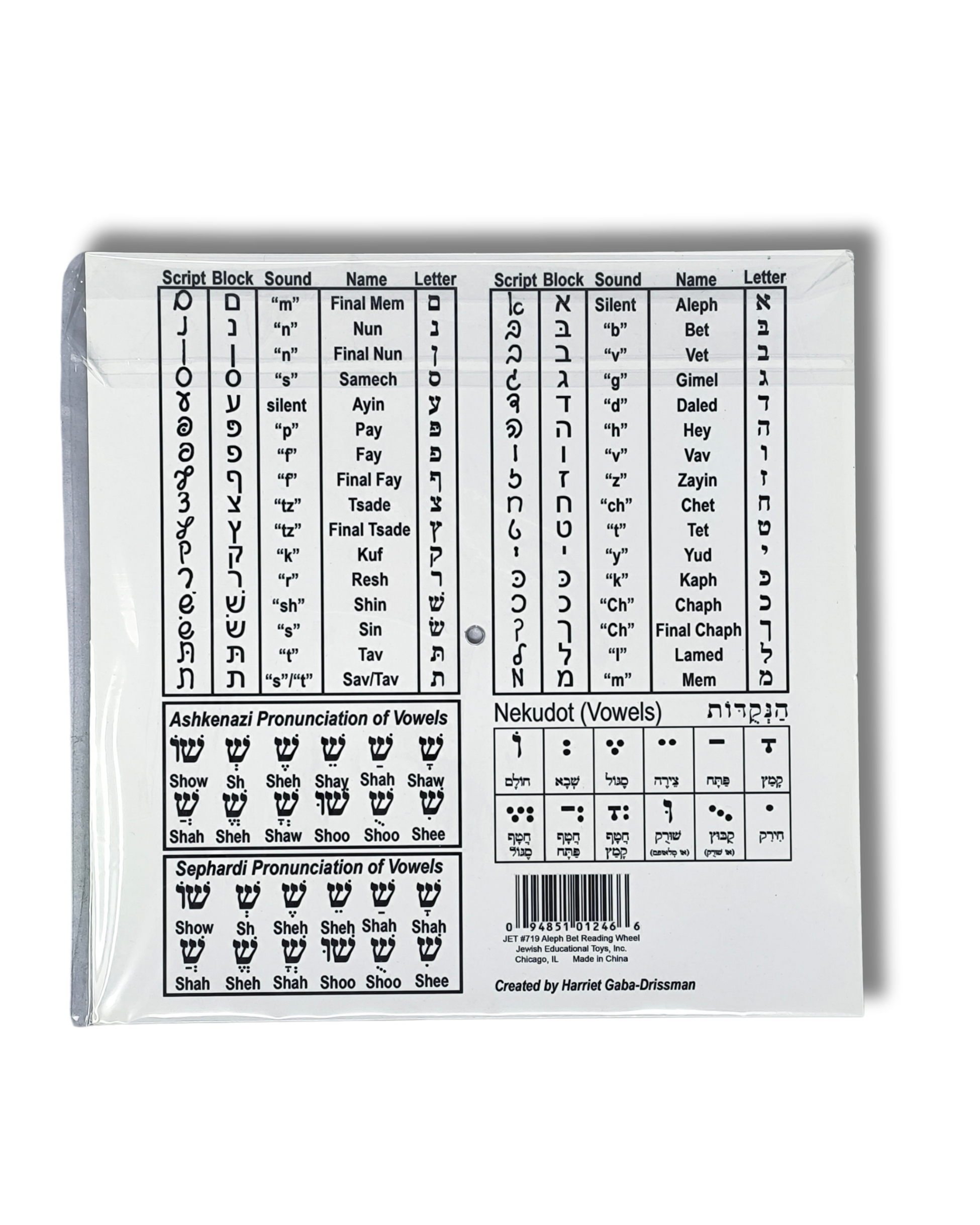 Aleph Bet Reading Wheel (01246)