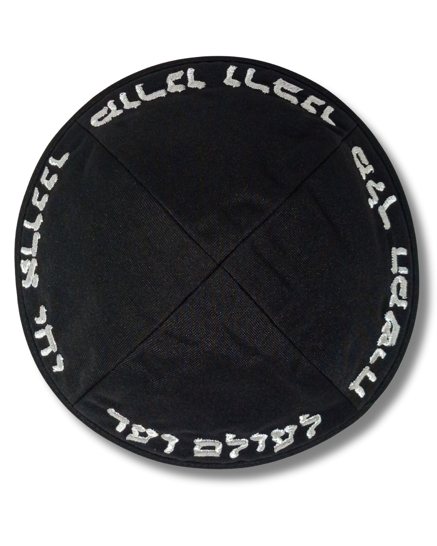 Kipá de poliéster negro "Chabad" – Talla 5, 19314