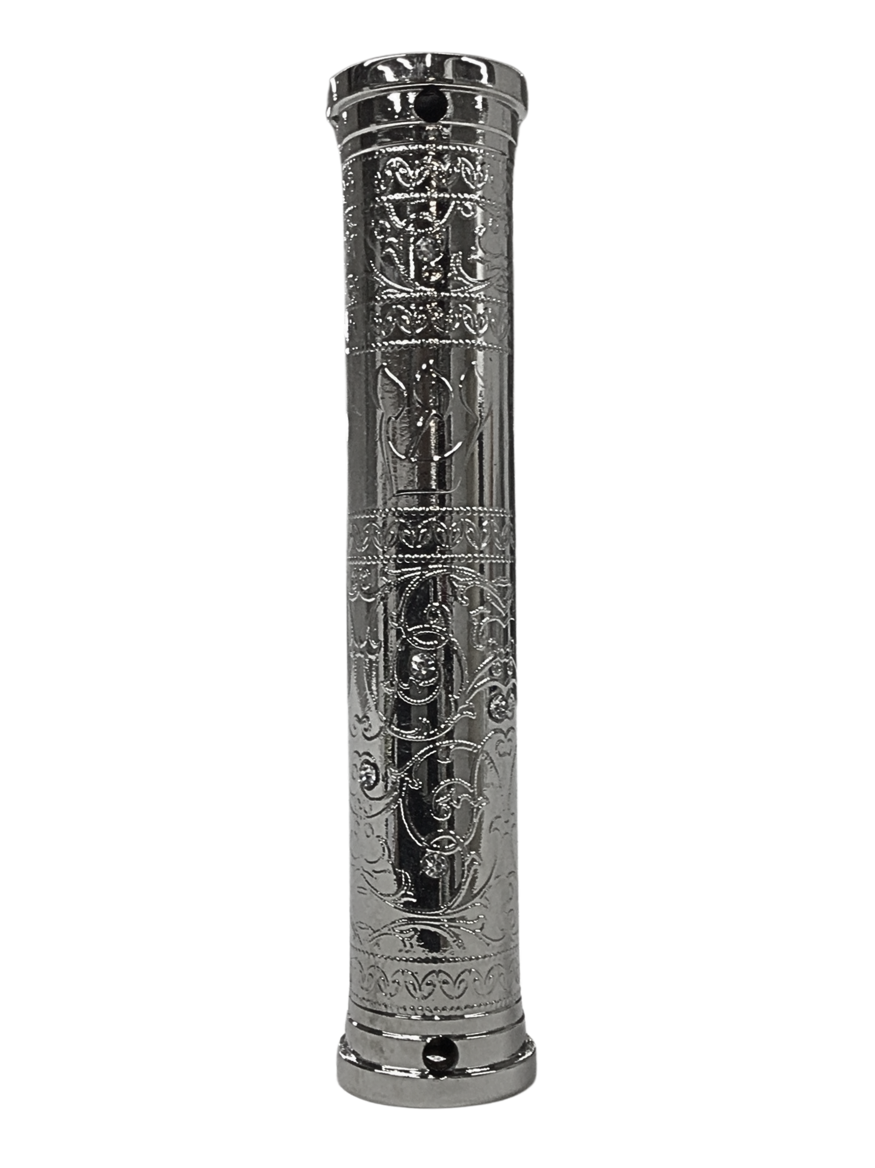 Estuche para mezuza de níquel con filigrana 7 cm 22074