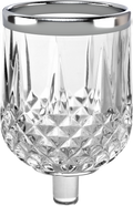 Vasos de cristal para aceite #13 con borde plateado, paquete de 9 25617