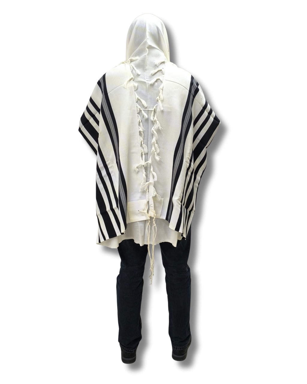 Talit Gadol WOOL Non-Slip Size 60 Black TY