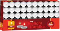 Velas mini tealight, paquete de 200 28053