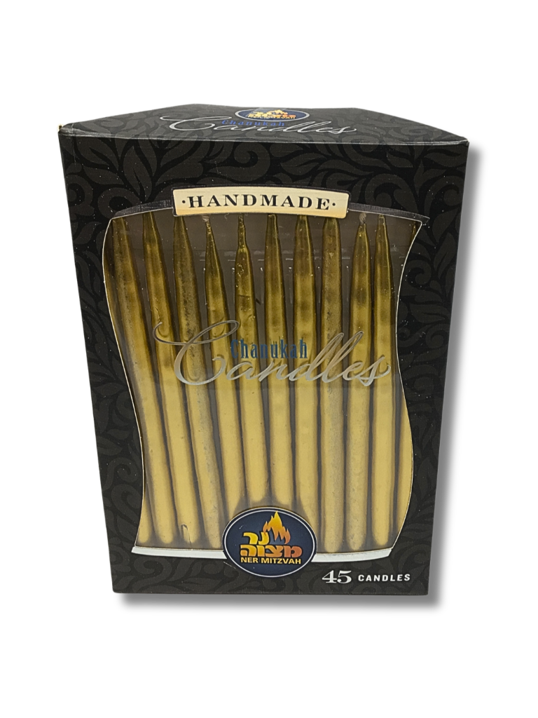 Long golden Chanukah candles 28303