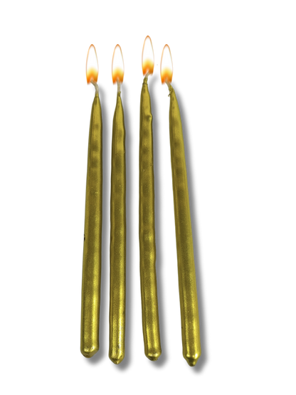 Long golden Chanukah candles 28303