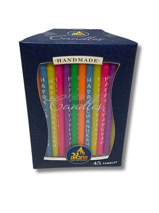 Long colored Hanukkah candles 28309