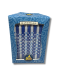 Blue and white Hanukkah candles with stars 28311