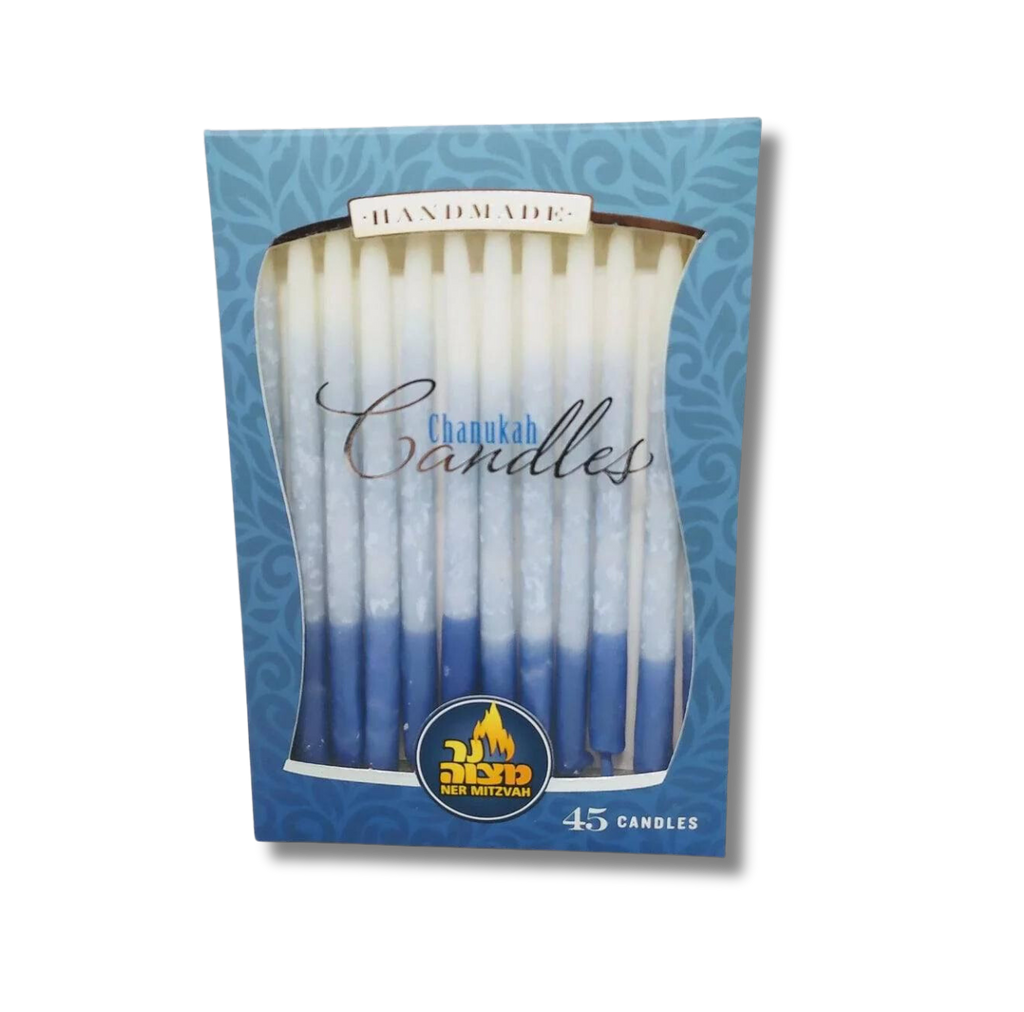 Velas Januka Blanca Con Azul 28301