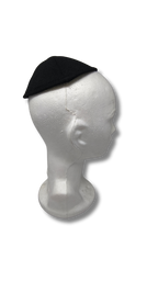 Kipa elegante de tela negra 4 partes 14558