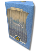 Velas januka enrolladas Blanca con azul, 28364