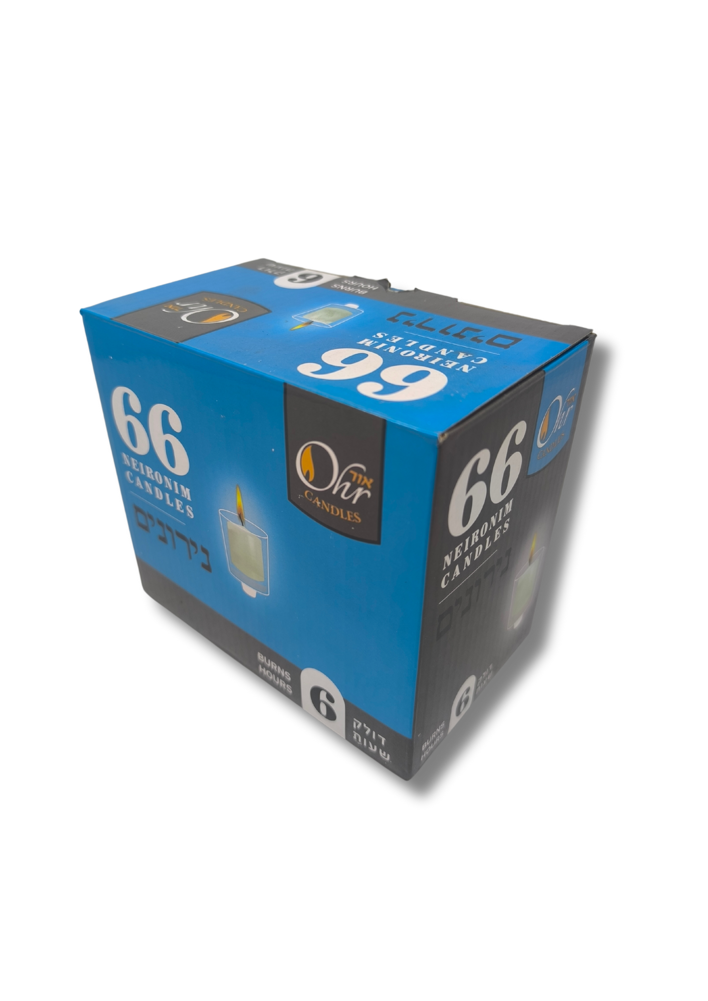 Velas para shabat 6 horas caja con 66 piezas 11566