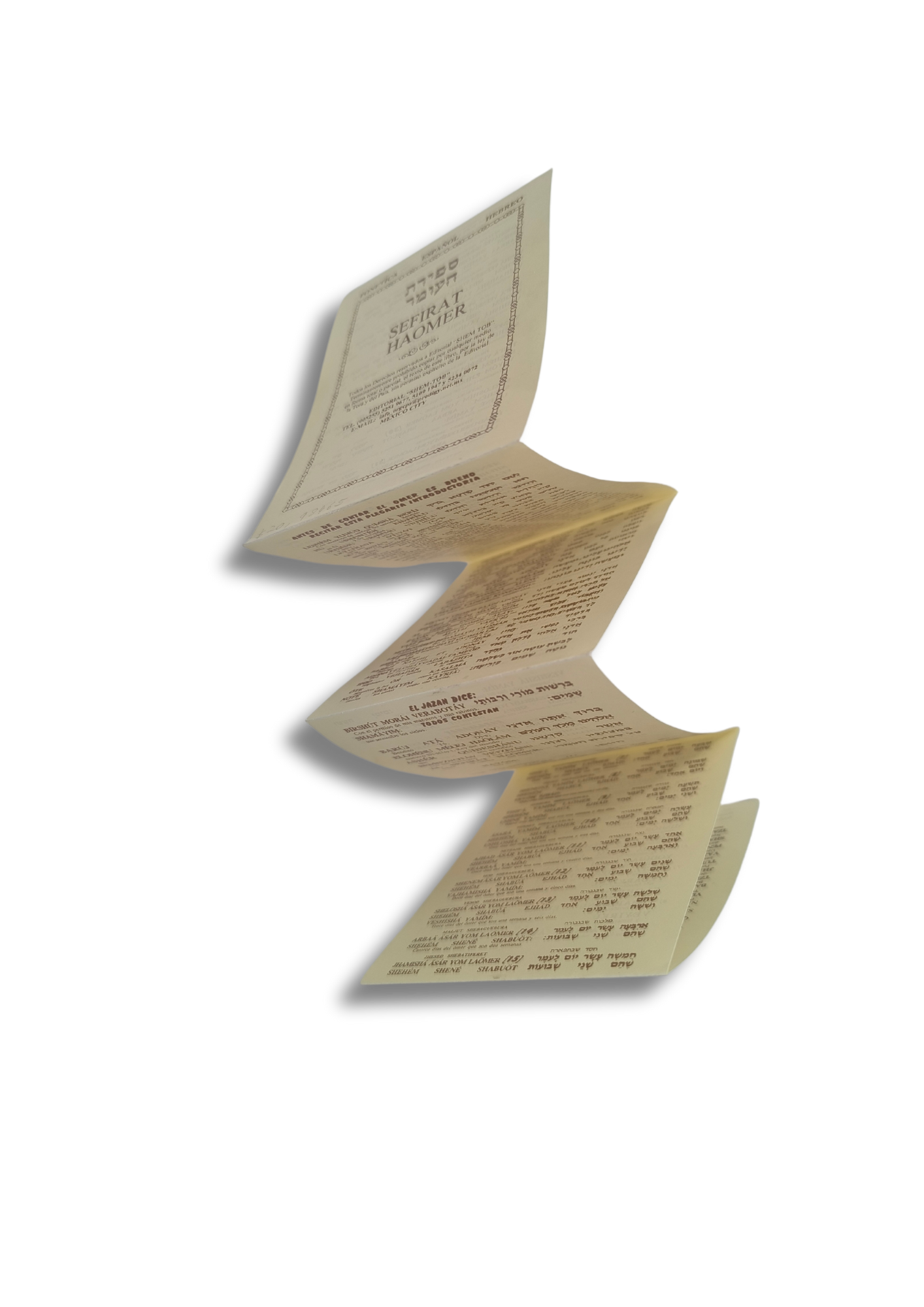Sefirat Haomer triptico Shem Tob 98465