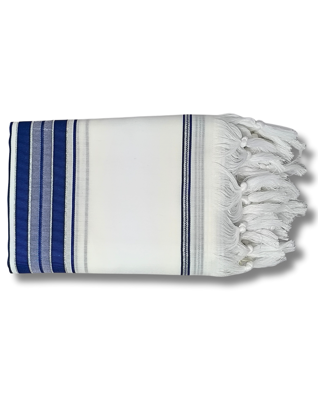 Talit gadol akrilan Azul con Plateado