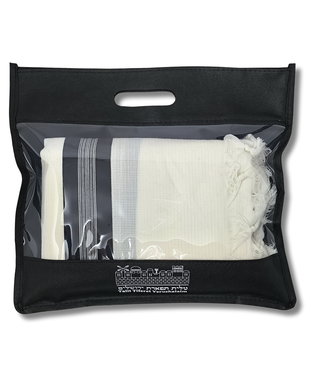 Talit Gadol WOOL Non-Slip Size 55 Black TY