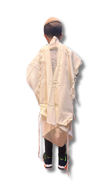 Talit Gadol WOOL White Non-Slip Size 45 TY