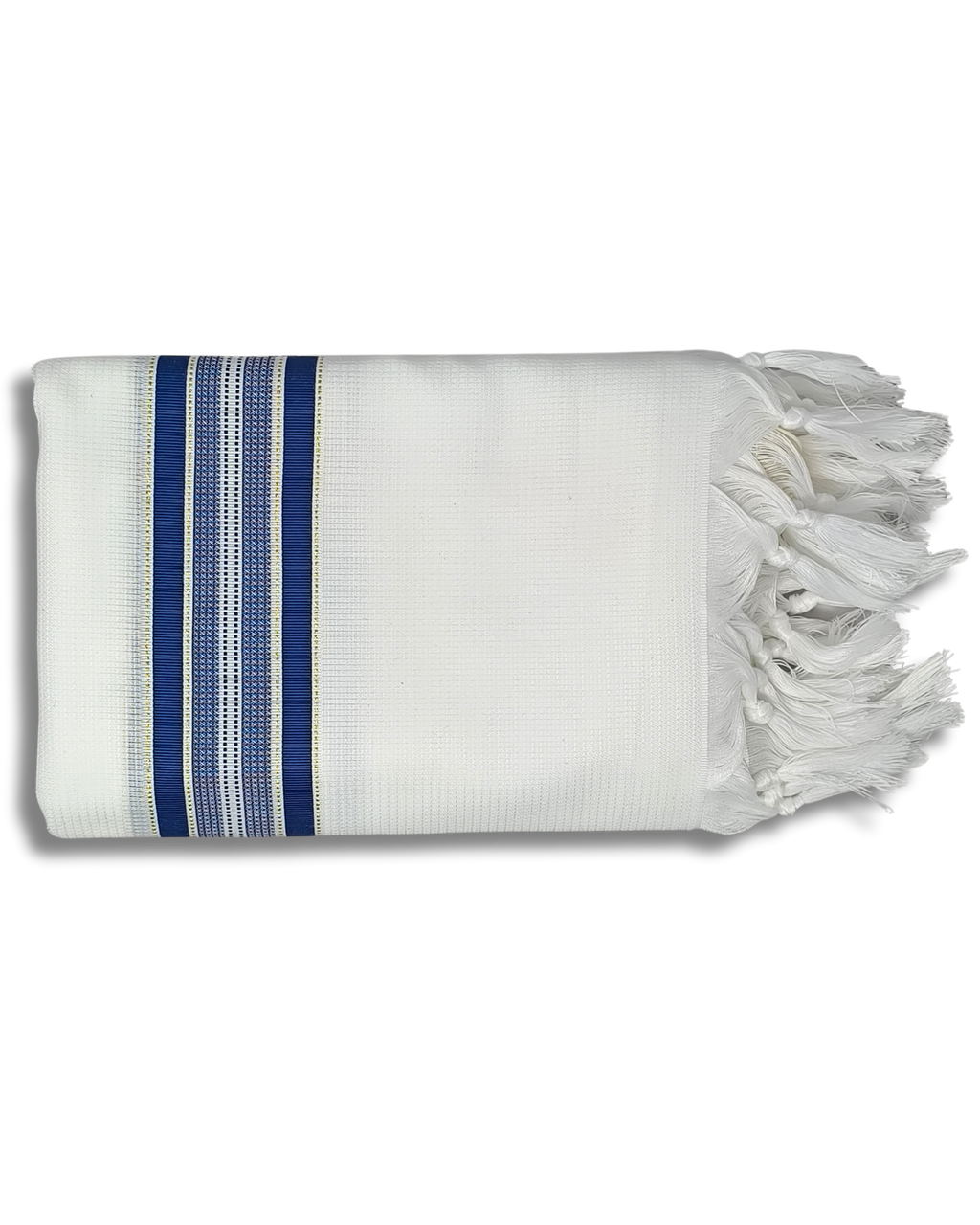 Talit Gadol Akrilan antideslizante talla 55 azul con dorado 12173