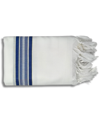Talit Gadol Akrilan antideslizante talla 55 azul con dorado 12173